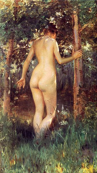 Julius LeBlanc Stewart Study Of A Nude Woman china oil painting image